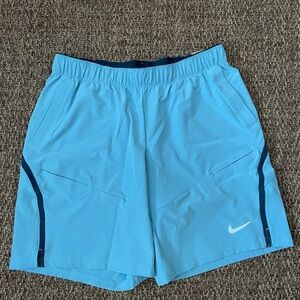 Nike Dri-FIT 9" Tennis Shorts Blue Pickleball Men's Size XL FD5325-010